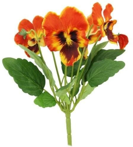 Viooltje Pansy Kunst Oranje Pick 30 cm, Maison & Meubles, Accessoires pour la Maison | Plantes & Fleurs artificielles