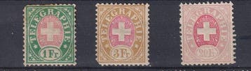 Zwitserland 1868/1882 - Zwitserland Telegraph MNH/MH/H, Gestempeld