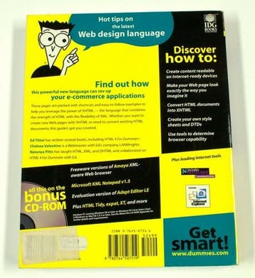 XHTML For Dummies – IDG Books, zonder cd-rom - cd-rom, Verzenden, Nieuw