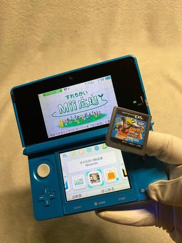 Nintendo - (Mint) RARE Sky Blue Matte 3DS + Naruto -