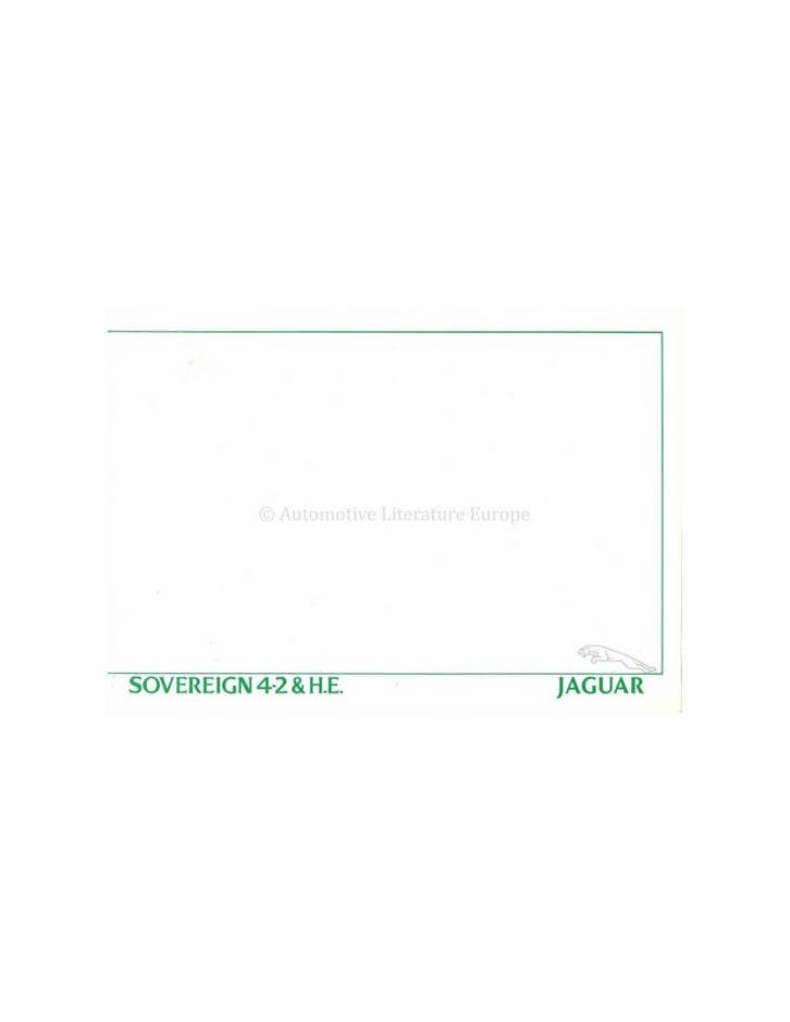 1983 JAGUAR XJ SOVEREIGN 4.2 & H.E. BROCHURE NEDERLANDS, Boeken, Auto's | Folders en Tijdschriften