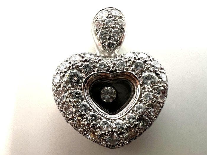 Chopard - Hanger - Happy Diamonds - 18 karaat Witgoud -, Bijoux, Sacs & Beauté, Bijoux anciens