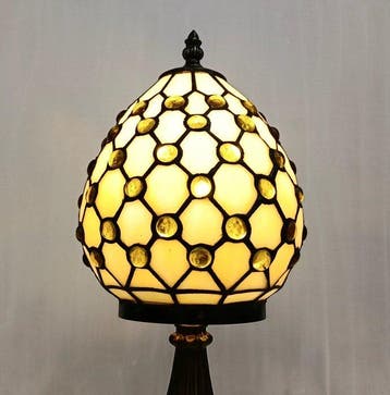 Tiffany style - Tafellamp - Glas-in-lood, Antiek en Kunst