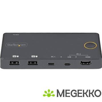 StarTech.com 2 Port Hybride USB-A + HDMI & USB-C KVM Switch, Verzenden, Nieuw