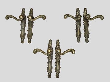 Rococo Poignée de porte (6) - Fraai antiek Deurbeslag -