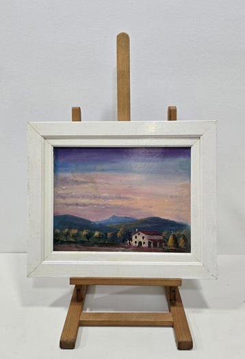 Francesc Cabré Rofes (1909) - Atardecer sobre la masía, Antiek en Kunst, Kunst | Schilderijen | Modern