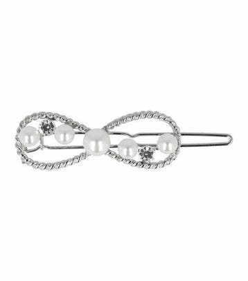 Haarspeld Haarclip 4,5cm - Infinity - Parel Strass Steentjes