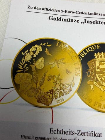 Congo. 100 Francs Insectes , oro 1/200 Oz (.999) (Zonder