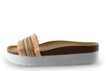 Colors of California Slippers in maat 41 Beige, Slippers, Verzenden, Beige, Zo goed als nieuw