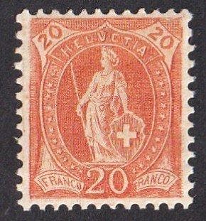 Zwitserland 1882/1904 - Helvetia rechtop, Gestempeld