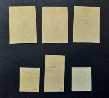 België 1914 - nrs. 126/31 ongetand + g + plakker, Gestempeld