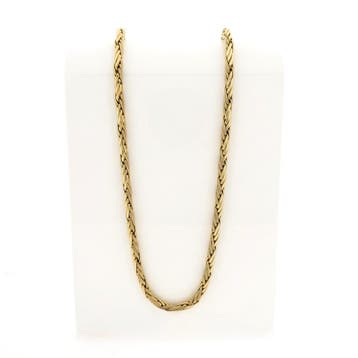 Gouden fantasieschakel ketting, Ophalen of Verzenden, Gebruikt, Goud, Goud