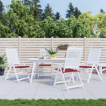 vidaXL Tuinstoelkussens 4 st 50x50x4 cm oxford stof wijnrood, Verzenden, Nieuw