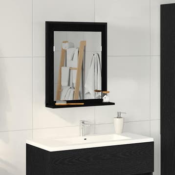 vidaXL Spiegel Zwart eiken 50 x 12 x 60 cm Glas en, Verzenden, Nieuw