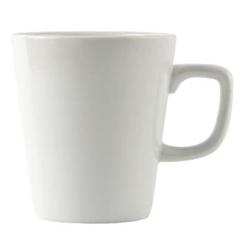 Latte Mokken | ATHENA | Porselein | Wit | 28.5cl | 12 Stuks, Verzenden