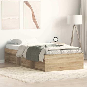 vidaXL Bedframe sonoma eikenkleurig 100x200 cm, Verzenden, Nieuw