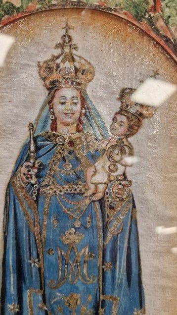 Onze-Lieve-Vrouw van de Rozenkrans - Vintage - Canvas - 20e