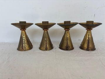 Chandelier (4) - Cuivre, Laiton - Lot de 4 candélabres