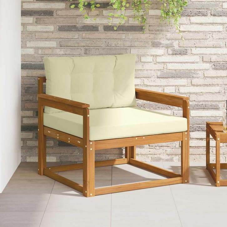 vidaXL Buiten Midden Sofa Naturel, Maison & Meubles, Canapés | Repose-pieds & Poufs, Envoi
