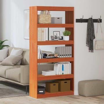 vidaXL Boekenkast Wasbruin 80 x 30 x 167,5 cm Massief, Verzenden