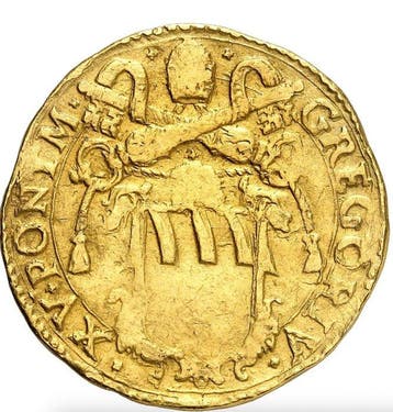 Italië, Pauselijke Staat Gregorio XV (1621-1623). Quadrupla