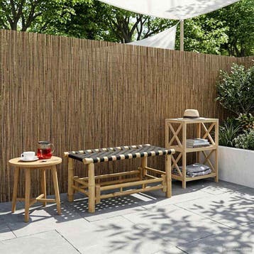 vidaXL Tuinbank 80 x 38 x 40 cm Bamboe Naturel Rechthoekig, Verzenden, Nieuw
