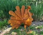 Beeldje - Rusty Peacock - IJzer, Metaal