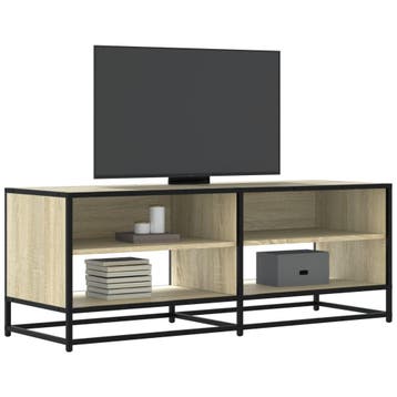 vidaXL Tv-meubel 120,5x40x46cm bewerkt hout metaal sonoma, Huis en Inrichting, Kasten |Televisiemeubels, Verzenden, Nieuw
