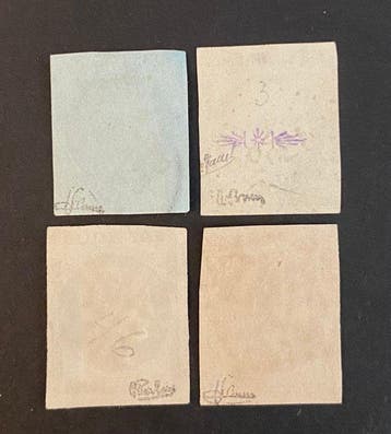 Frankrijk 1870 - Bordeaux-uitgave - Set van 4 Ceres 1c / 10c, Gestempeld