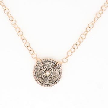 Collier - 14 carats Or rose, .925/1000 Argent. Doriano
