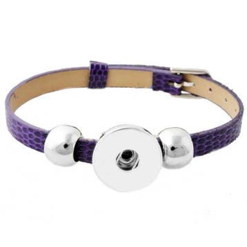 Fako Bijoux - Armband Voor Click Buttons - Basic - Paars, Verzenden