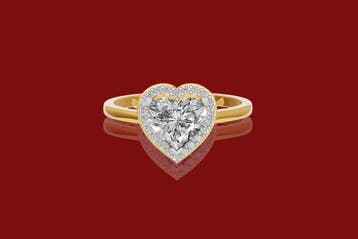 Ring - 14 karaat Geel goud - 2.18ct. tw. Diamant (Lab-grown), Nieuw