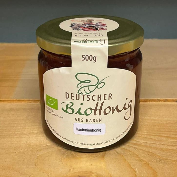 BIO-Honing Rauw - Edelkastanje (Edel-Kastanien) Zwarte Woud, Sports & Fitness, Produits de santé, Wellness & Bien-être, Enlèvement ou Envoi