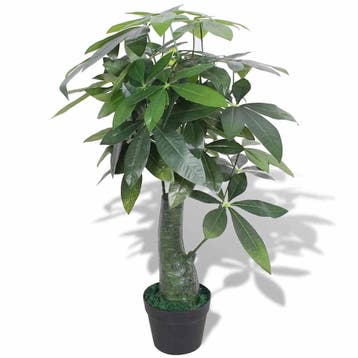 vidaXL Kunst watercacao plant met pot 85 cm groen, Verzenden