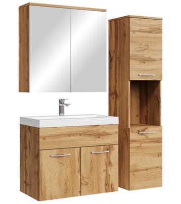 Badkamermeubel Set Montreal 60 cm Eiken Badmeubel, Verzenden, Nieuw