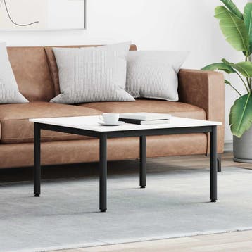 vidaXL Salontafel Wit 80 x 80 x 45 cm Massief grenenhout, Verzenden, Nieuw