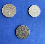 Duitsland, keizerrijk Lot of 3 coins: 3 & 5 Mark 1908/1914