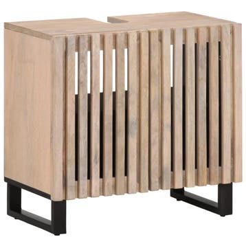vidaXL Wastafelkast 62x34x58 cm massief mangohout, Verzenden, Nieuw