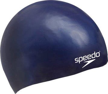 Speedo Plain Moulded Silicone Junior Badmuts - Marine, Verzenden, Nieuw