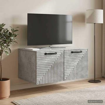 vidaXL Wandmontage TV-kast Betongrijs 59,5 x 41 x 30 cm, Verzenden, Nieuw