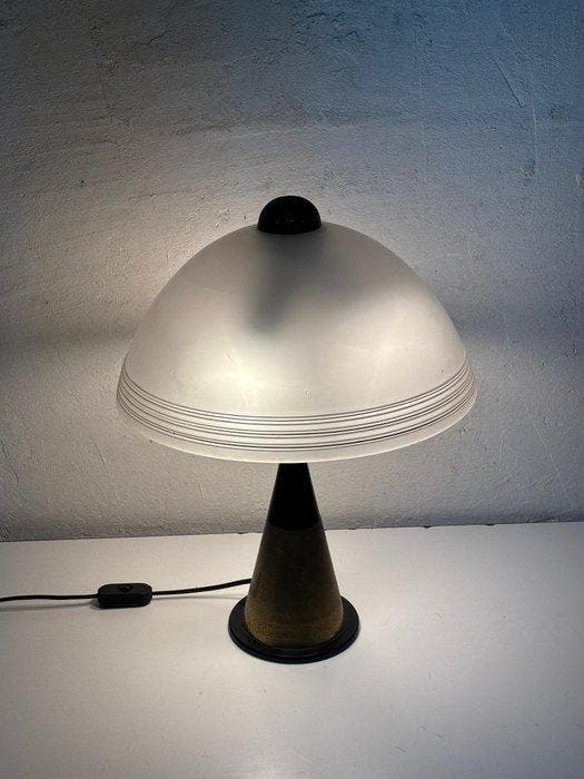 Zonca Voghera “Milano” - Tafellamp - Messing, Glas, Metaal, Antiek en Kunst, Antiek | Verlichting