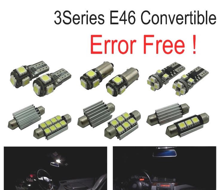 KIT 11 AMPOULES LED INTÉRIEUR POUR BMW E46 CABRIOLET 318CI 3, Auto-onderdelen, Verlichting, Verzenden