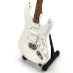 Miniatuur Fender Stratocaster gitaar met gratis standaard, Verzenden, Beeldje, Replica of Model