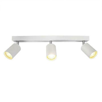 Moderne plafond spot drie dubbel opbouw wit 3 x GU10 fitting, Verzenden, Nieuw, Modern