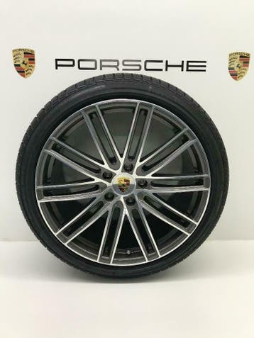 Porsche Panamera (971) ORIGINELE 21 inch Turbo IV met banden, Ophalen, Gebruikt, Banden en Velgen, 21 inch