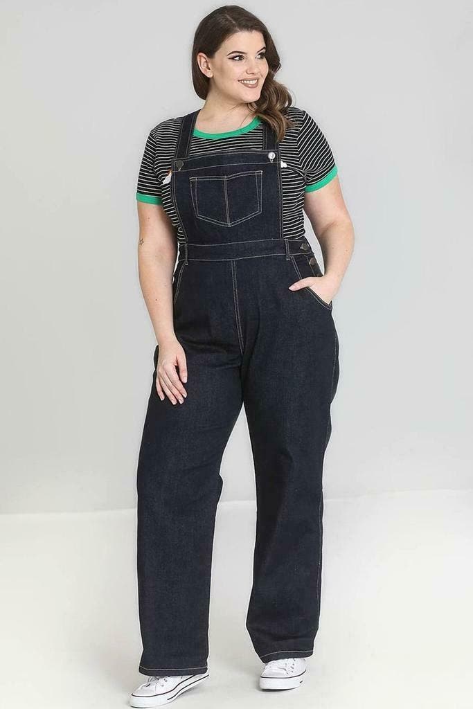 Tuinbroek Hell Bunny Elle May maat 44/46/48, Vêtements | Femmes, Culottes & Pantalons, Envoi