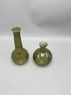 Vaas - Glas - Antiek glazen vaasjes, Antiek en Kunst