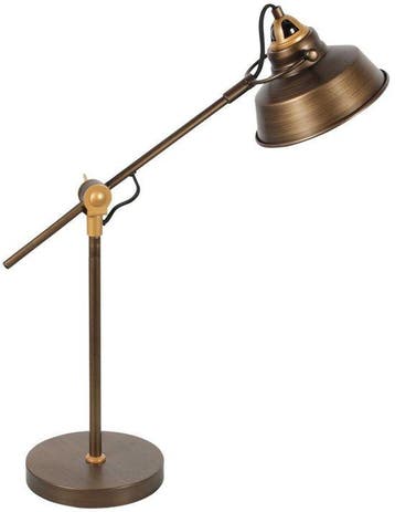 2dekans | Bronzen industriële tafellamp Nove 1321BR van, Ophalen of Verzenden, Nieuw