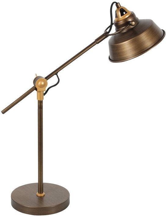 2dekans | Bronzen industriële tafellamp Nove 1321BR van, Huis en Inrichting, Lampen | Overige, Ophalen of Verzenden