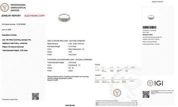 Zonder minimumprijs - Ring - 18 karaat Witgoud - 0.95ct. tw.